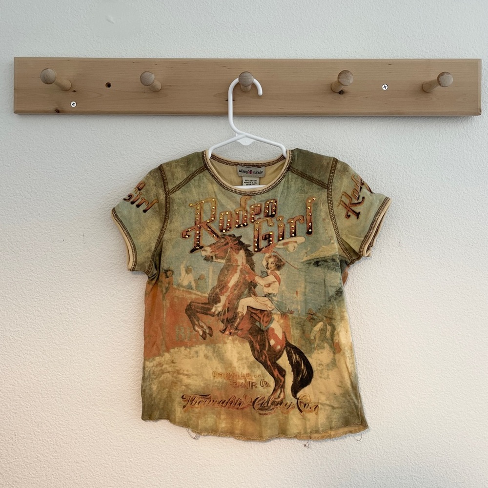 Y2K Baby Tee with Rhinestones
